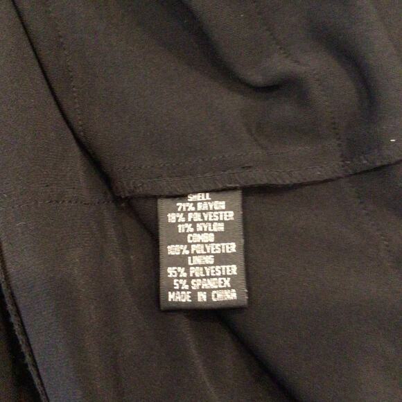 ADRIANNA PAPELL Layered Sleeveless V-Neck V-Back Midi Evening Dress - Picture 6 of 6